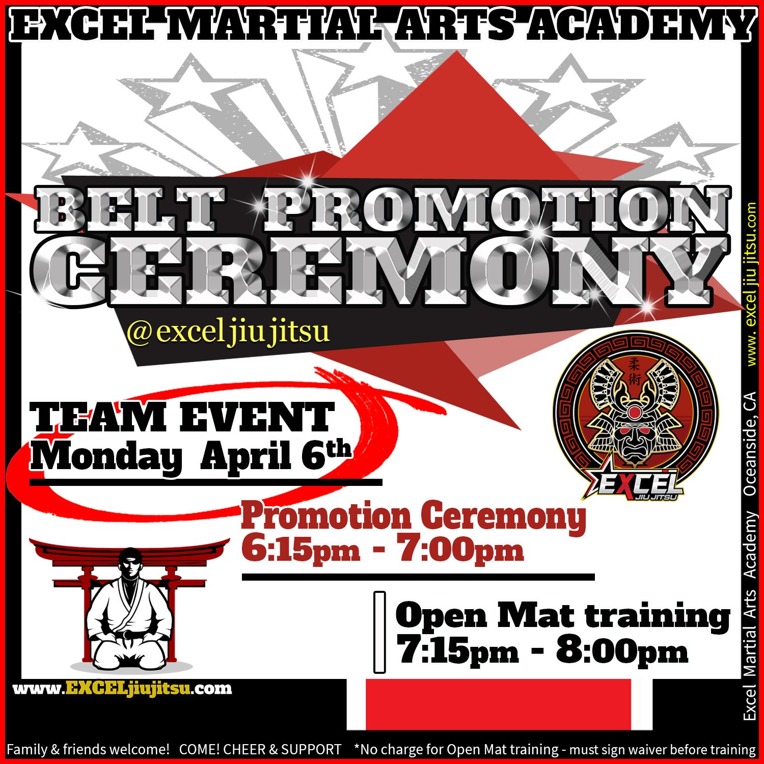 Banner for Kids Summer Camp at Excel Jiu Jitsu.